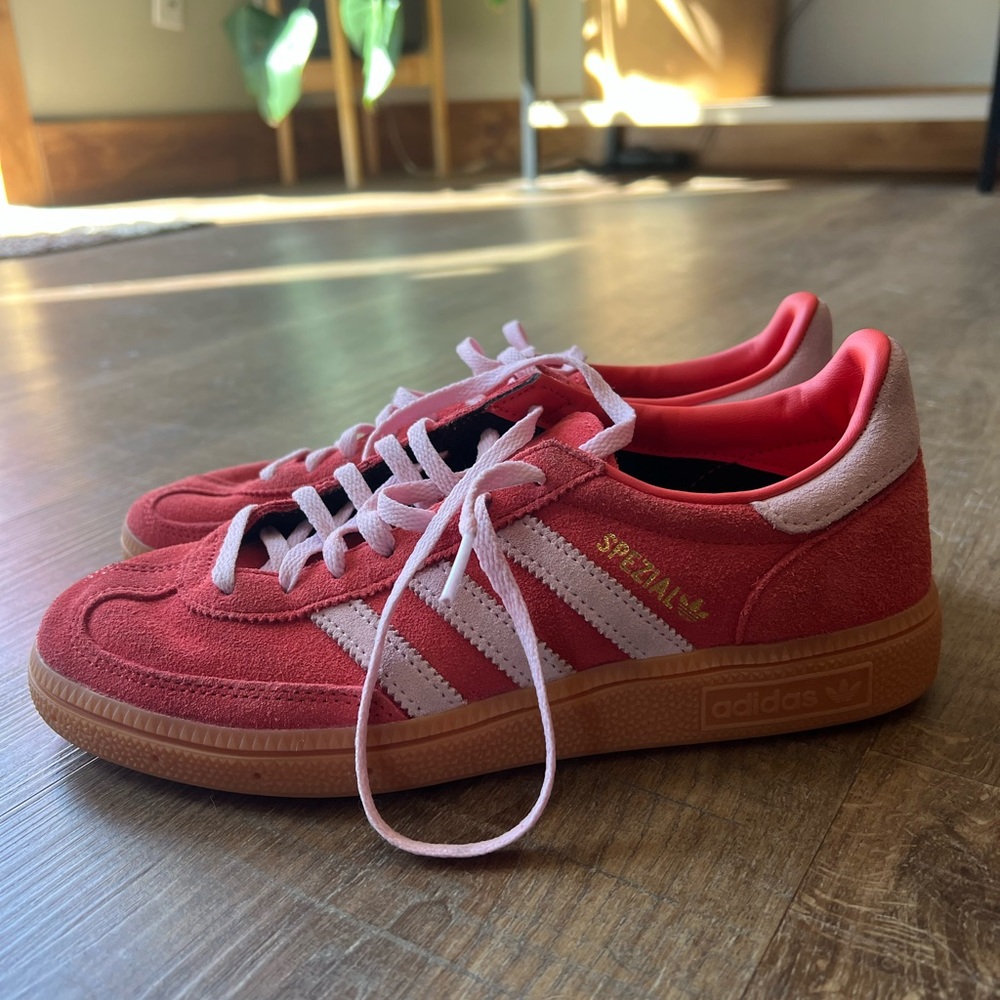 Adidas Women’s Red and Pink Spezial Sneakers
